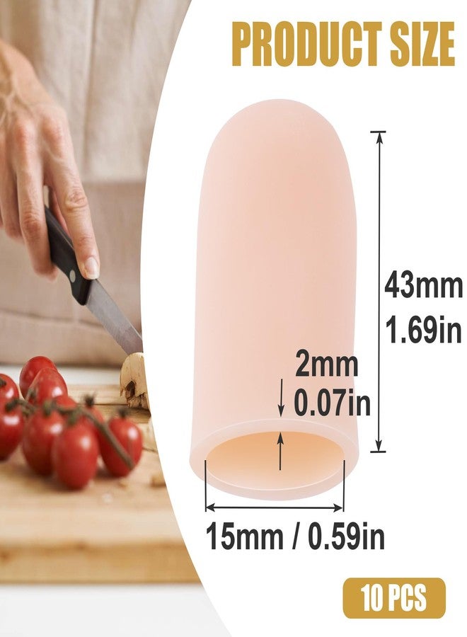 CustomyLife 10pcs Gel Finger Cots, Thumb Protector for Wounds, Finger Condom for Injury, Soft Flexible Finger Sleeve Support for Hands Cracking, Eczema Skin, Trigger Finger Arthritis Pain Relief - Image 3